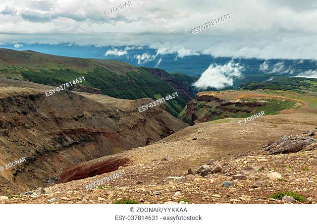 Dangerous Canyon near Mutnovsky volcano in Kamchatka