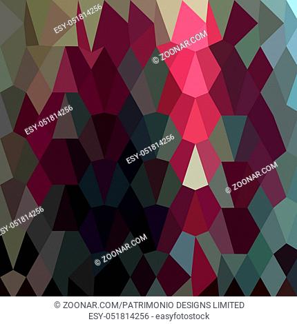 Low polygon style illustration of a burgundy abstract background