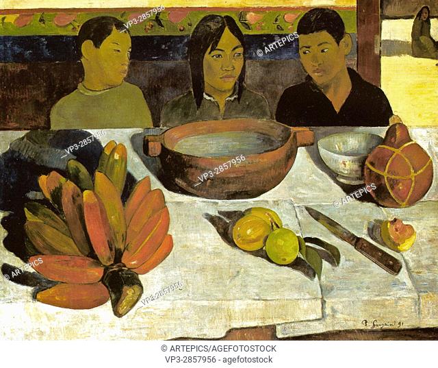 Paul Gauguin . The Meal or Bananas. 1891. XIX th century. Orsay Museum - France