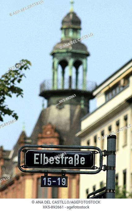 Street sign in Frankfurt