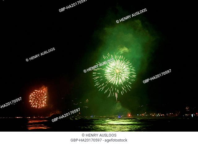 Fireworks for New Year, Koh Samui, Thailand, 2016