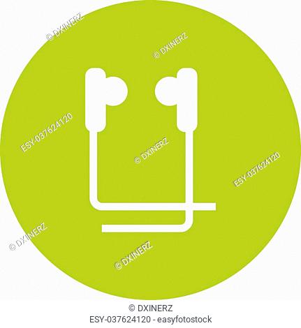 Earphone, ear, audio icon vector image. Can also be used for multimedia. Suitable for use on web apps, mobile apps and print media