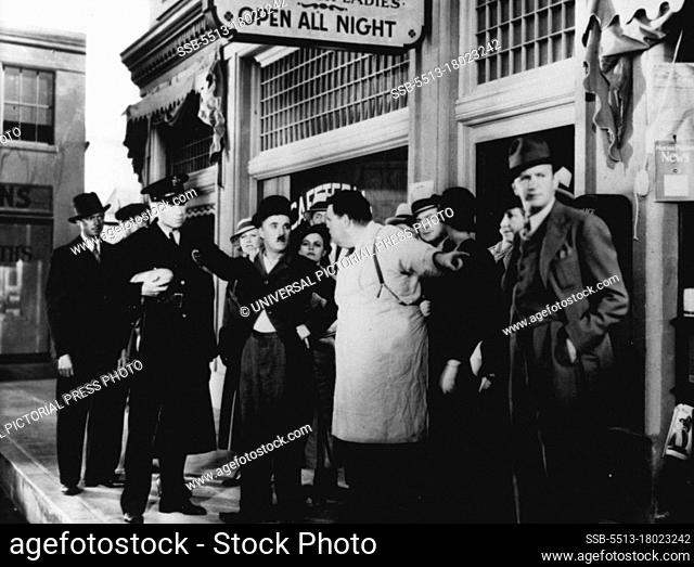 Charlie Chaplin - Actor. Born Britain. In scene from the 1936 film 'Modern Times'. January 1, 1936. (Photo by Universal Pictorial Press Photo)