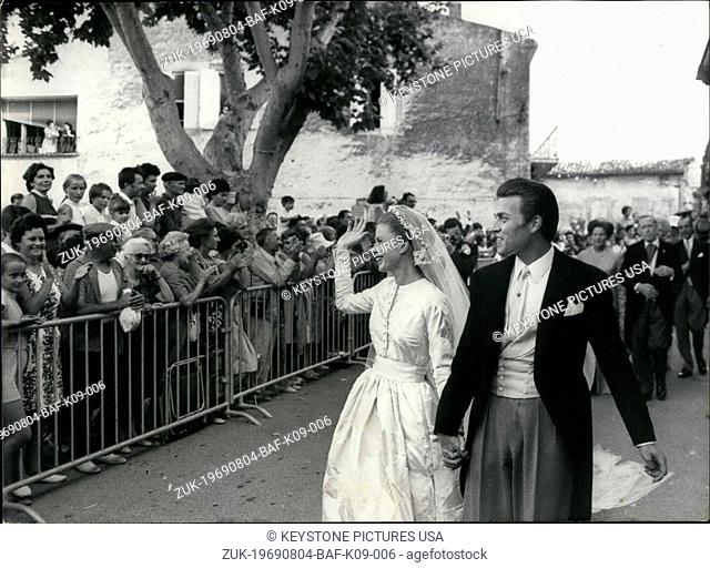 Aug. 04, 1969 - They were married in Ansouis, a small village in Luberon. D'Orleans is the fourth son of the Count of Paris