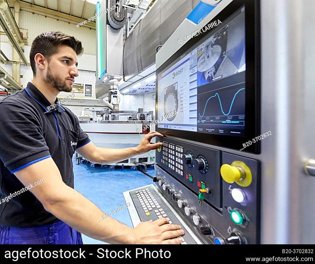 Control center, Construction of machine tools, machining centre, CNC, Vertical turning and Milling lathe, Metal industry, Gipuzkoa, Basque Country, Spain
