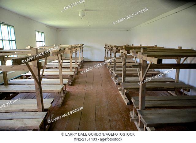 Prisoner barracks at the Perm-36 Gulag prison camp, now a museum in Kuchino, Chusovoy, Perm Krai, Russia
