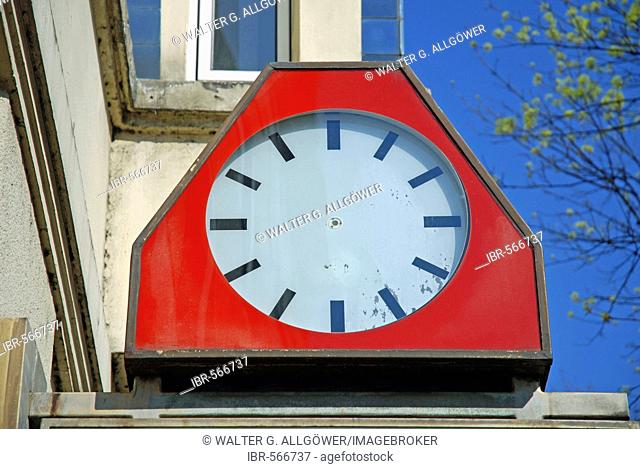 Clock without hands, Cologne, North Rhine-Westphalia, Germany