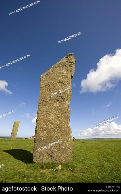 The Standing Stones of Stenness, Stromness, Orkney Islands, Scotland, Neolithic Cult Site, Standing Stones of Stenness, Standing Stones of Stenness