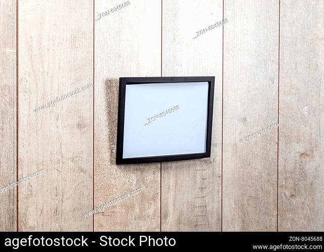 Frame vintage on wood wall