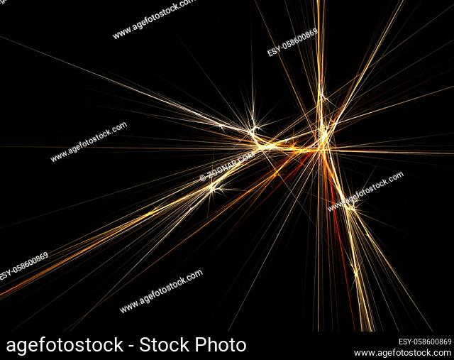 Light gleam line crossing flash abstract, horizontal background