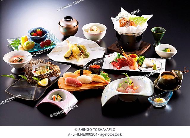 Assorted Japanese dishes