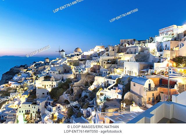 Houses in the village of Oia on the Greek island of Santorini