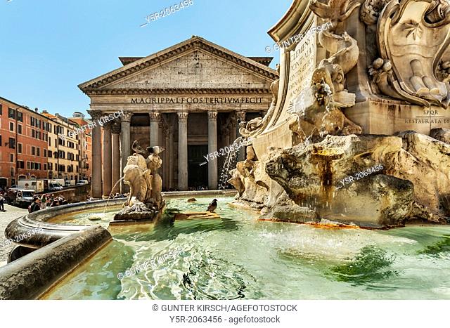 The Pantheon is an ancient building in Rome and since 609 ad, a Catholic Church. It is located on the Piazza della Rotonda