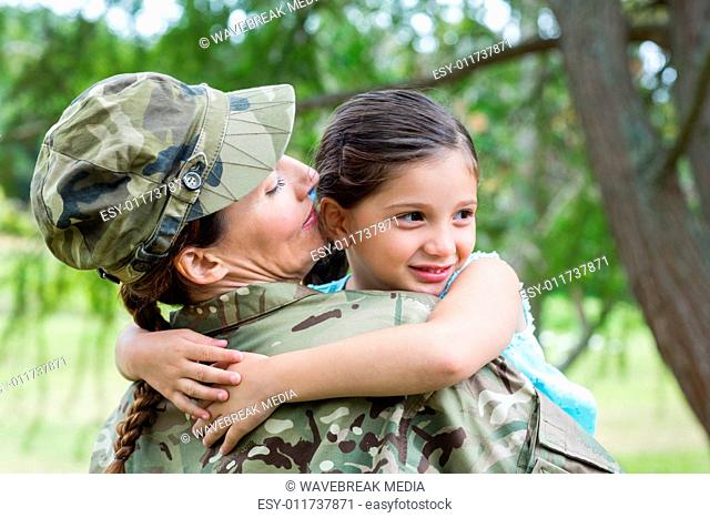 Soldier reunited with her daughter