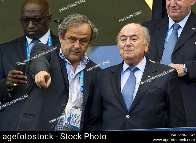 ARCHIVE PHOTO; Acquittal for Sepp Blatter and Michael Platini in the trial for dubious payment of millions. UEFA President Michel PLATINI, left