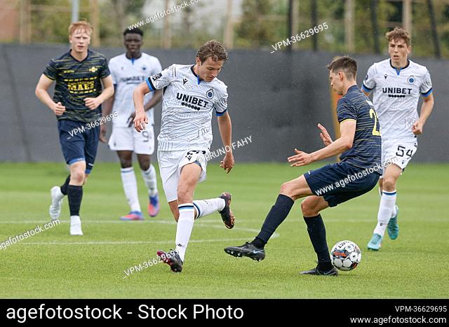 Club's Romeo Vermant pictured in action during a friendly soccer match between Belgian Jupiler Pro League team Club Brugge and 1st division amateur team KVV...