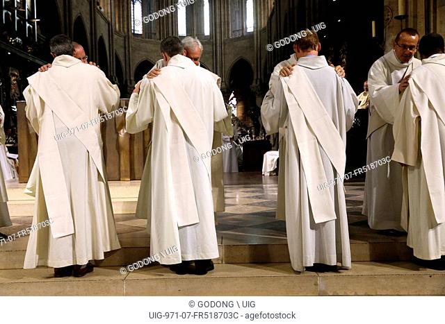Deacon ordinations in Notre Dame cathedral, Paris
