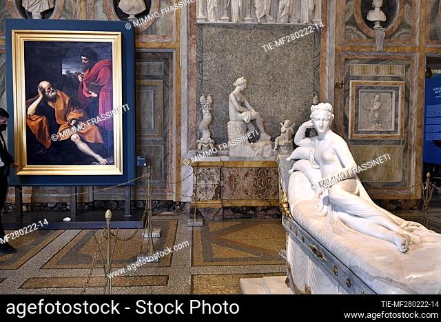 Exhibition 'Guido Reni a Roma. Il sacro e la natura' (Guido Reni in Rome. The sacred and the nature). Painting ' Paolo rimprovera Pietro penitente ' (Paul...