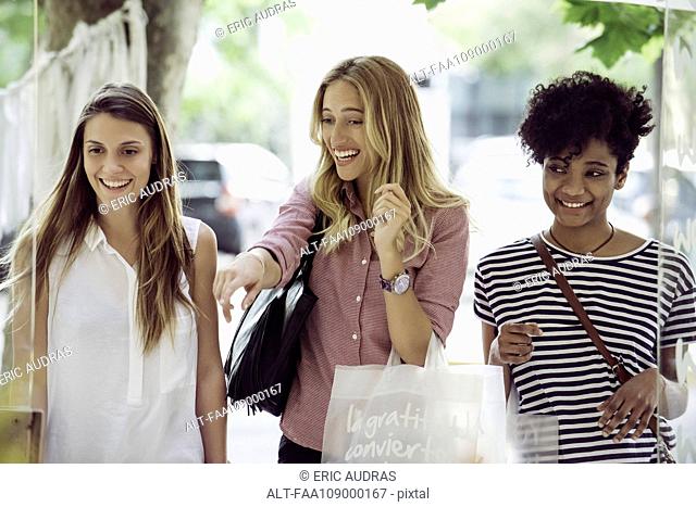 Friends shopping together