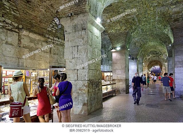 Basement vaults, Diocletian's Palace, Split, Dalmatia, Croatia