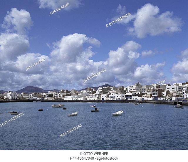 10647340, Arrecife, harbour, port, Canary islands, isles, coast, Lanzarote, sea, Spain, Europe, town, city
