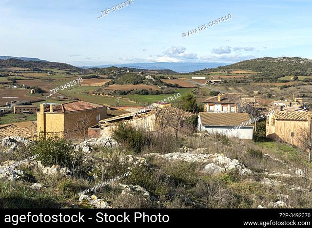 Benabarre is a town in the Aragonese county of Ribagorza, in the province of Huesca, Spain on January 28, 2020