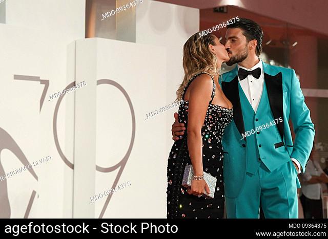 Italian fashion blogger and entrepreneur Mariano Di Vaio and his wife Eleonora Brunacci Di Vaio at the 79 Venice International Film Festival 2022