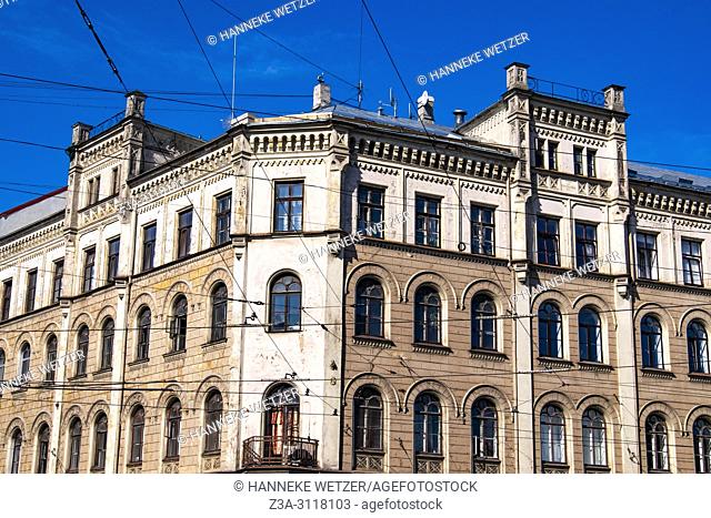 Traditional housing in Riga, Latvia, Europe