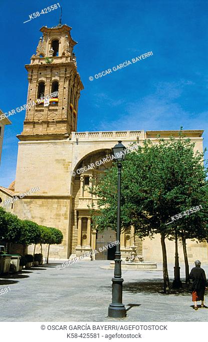 Asunción Church in Plaza Santa Maria. Almansa. Castilla la Mancha. Albacete. Spain