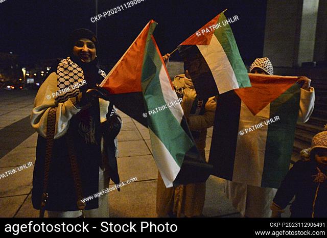 Demonstration in support of Palestine on occasion of the International Day of Solidarity with the Palestinian People was held in Brno, Czech Republic