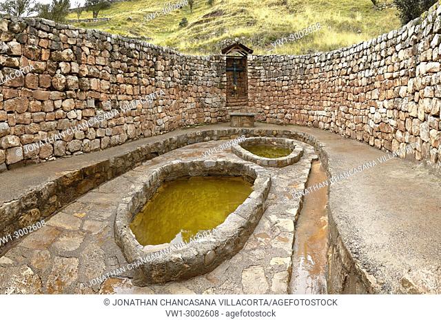 Salted ponds in tourist center of Cahi Pozo in Tarma. Junín - Perú