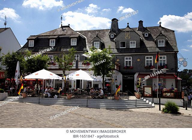 Hotel Leisse, restaurant and cafe, Winterberg, Sauerland, North Rhine-Westphalia, Germany, Europe