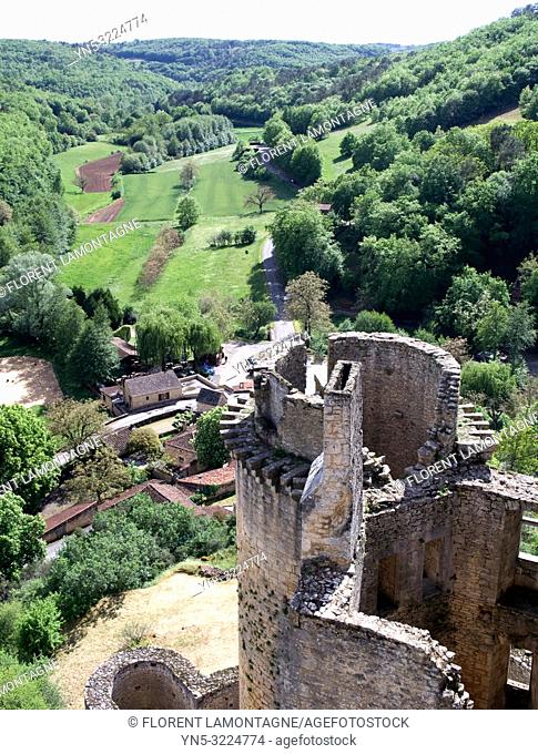 tour et nature, village, france, lot-et-garonne, chateau de bonaguil médiéval