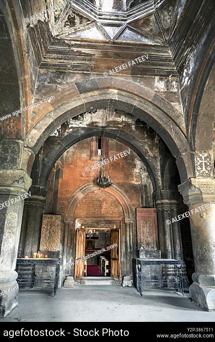 13th-century Armenian monastic complex Saghmosavank located in the Aragatsotn Province of Armenia