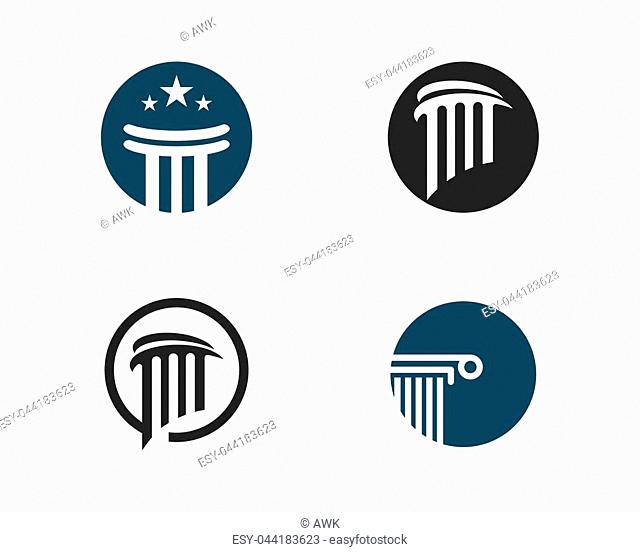 Pillar Logo Template vector icon illustration design