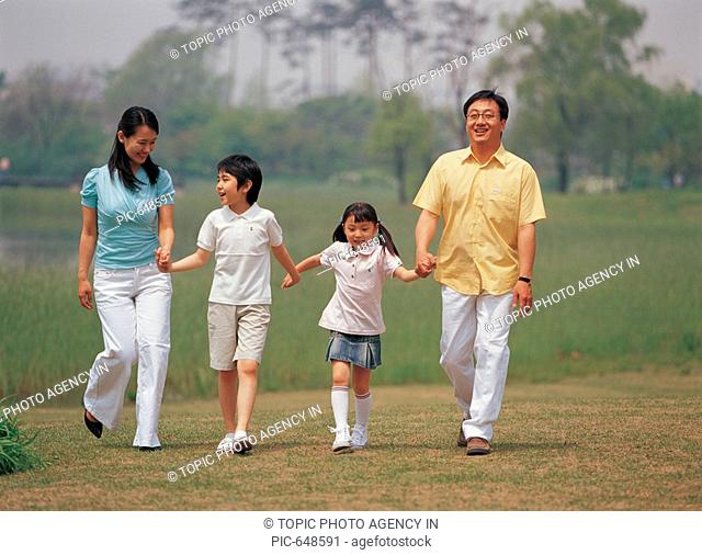 Korean Family in the Park