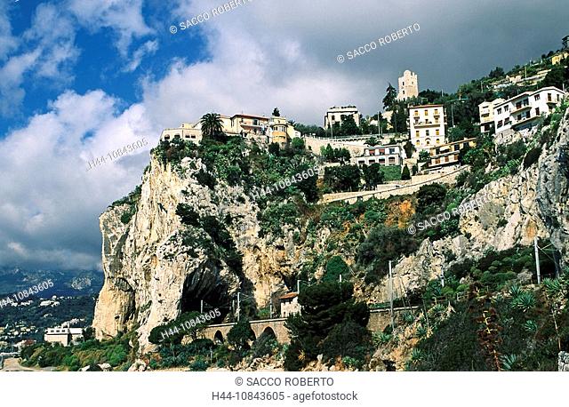 Italy, Europe, Ventimiglia, Frazione Grimaldi, Province of Imperia, Region Liguria, Italian Riviera, Mediterranean sea