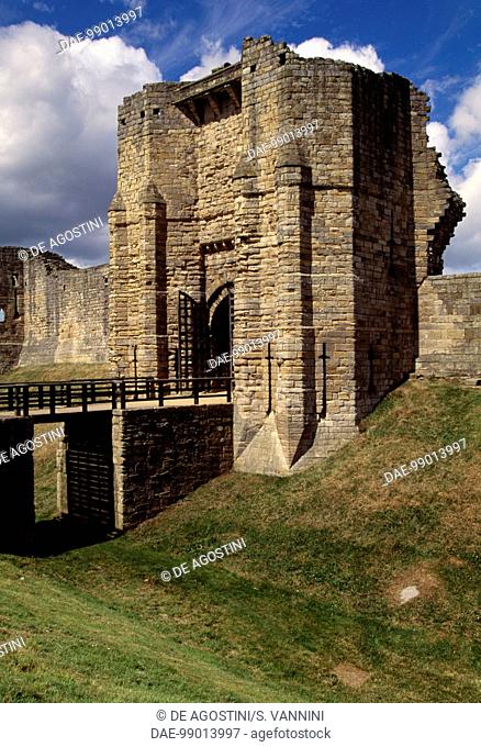 Entrance to Warkworth Castle, Northumberland, England. United Kingdom, 13th century