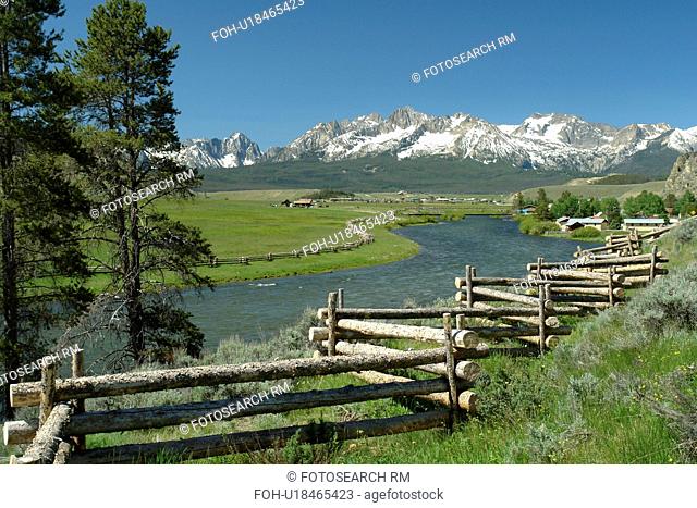 Stanley, ID, Idaho, Sawtooth Valley, Salmon River, Sawtooth Mountain Range