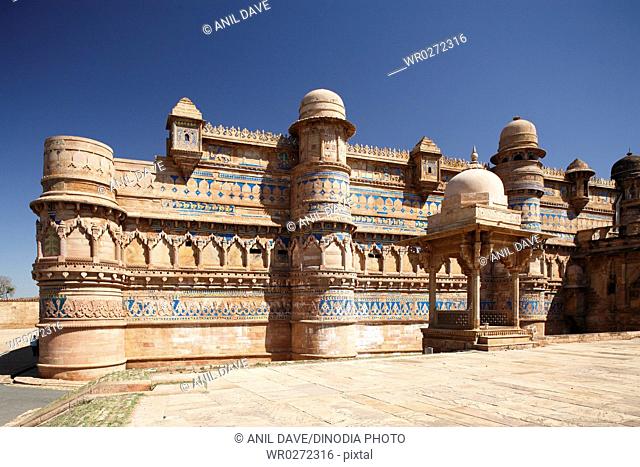 Architecture heritage Gwalior fort , Madhya Pradesh , India