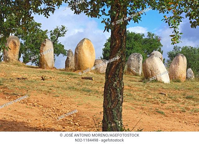 Evora, Cromeleque dos Almendres, Megalithic Site, Alentejo, Portugal