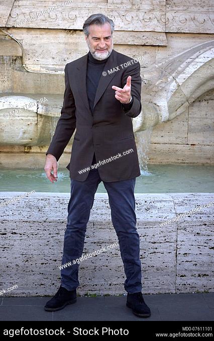 Italian actor Max Tortora at the presentation of the film La volta buona. Rome (Italy), March 4th, 2020