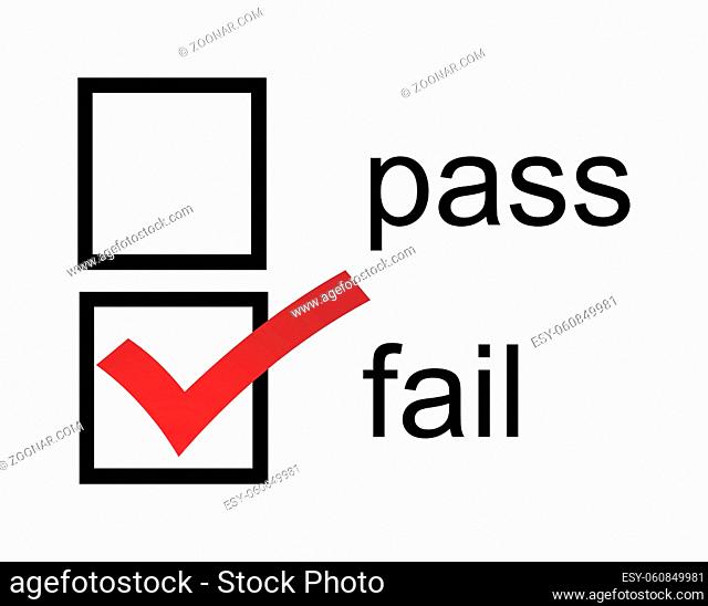 A Fail pass checkbox with red fail checked