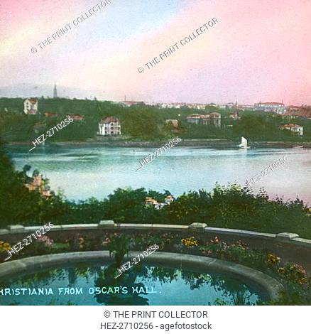 View from Oscarshall, Christiania, (Oslo), Norway, late 19th-early 20th century. Creator: Fradelle & Young
