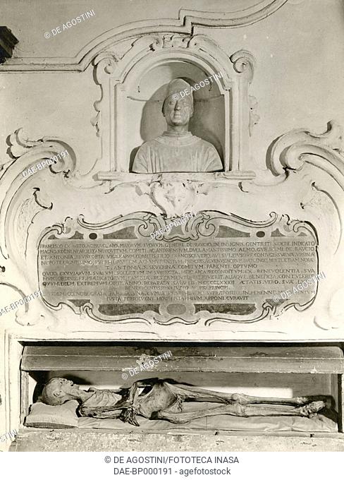 Bust and funerary monument of Francesco II del Balzo, Duke of Andria, ca 1472, by Francesco Laurana (ca 1420-ca 1502) or Domenico Gaggini (1420-1492)