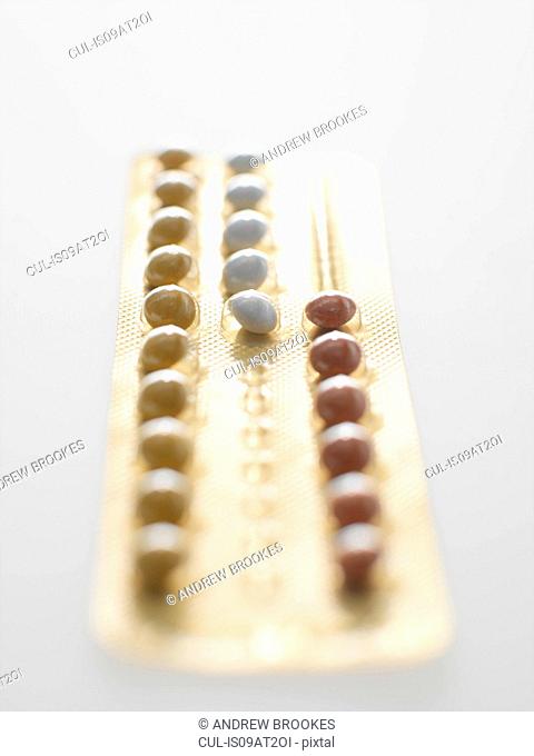Contraceptive pills in foil pack
