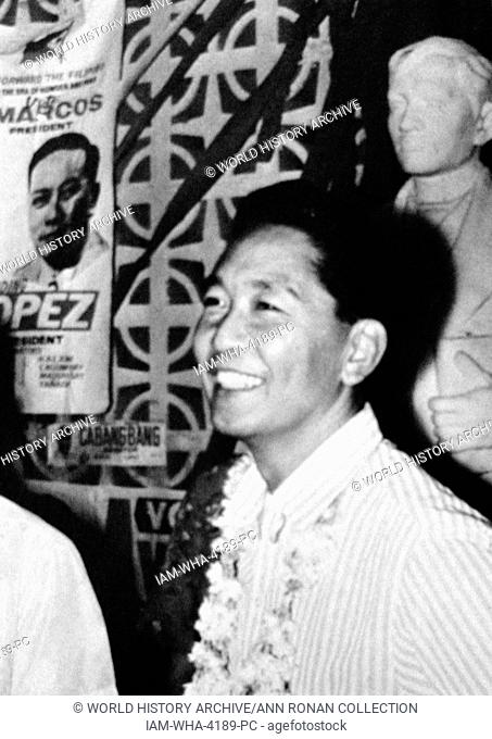 Ferdinand Marcos, President of the Philippines from 1965-1986. Lived between 1917-1989. Was a lawyer, Member of the Senate