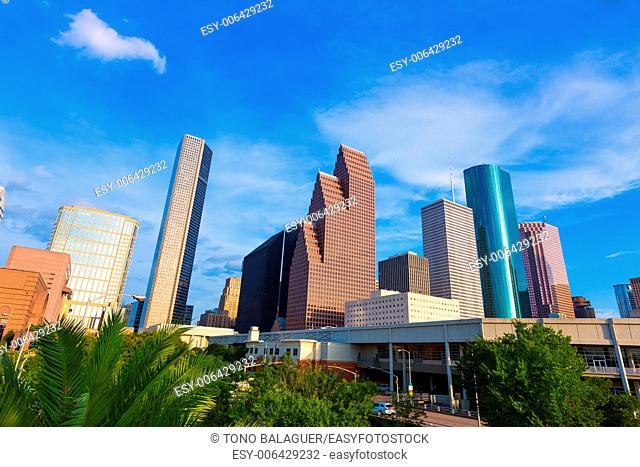 Houston Skyline North view in Texas US USA