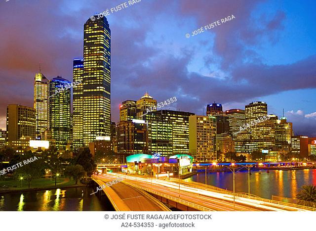 Rialto Towers. Kings Bridge. Melbourne City. Victoria. Australia. April 2006