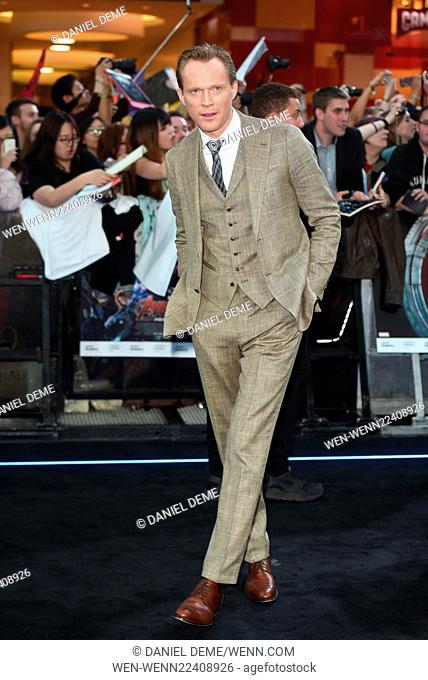 The Avengers: Age of Ultron - UK film premiere held at the Westfield White City. Featuring: Paul Bettany Where: London, United Kingdom When: 21 Apr 2015 Credit:...